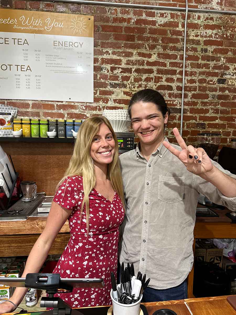 Male and Female Baristas at Hunny and Honey